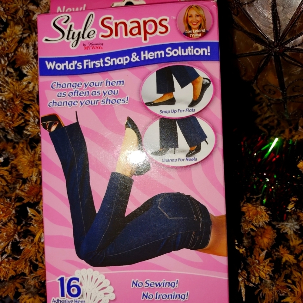Style snaps, no sewing,no ironing,no gluing